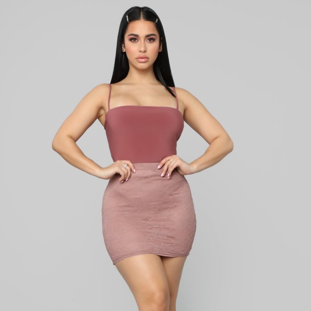 Mauve Lace Skirt